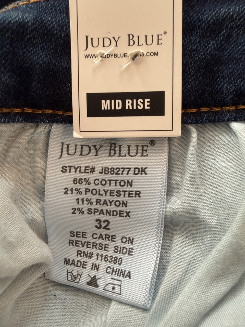 NWT - Judy Blue Ellianna Straight Jeans – Size 32 (14) Denim - Picture 12 of 15